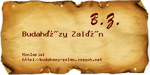 Budaházy Zalán névjegykártya